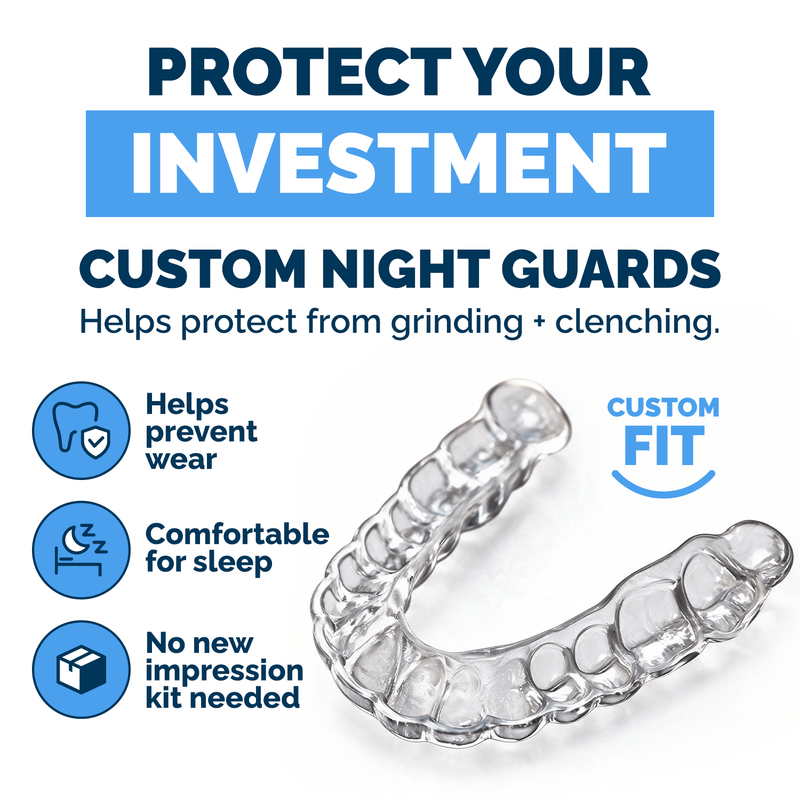 Custom Night Guard — No New Impressions Needed - Top / Clear